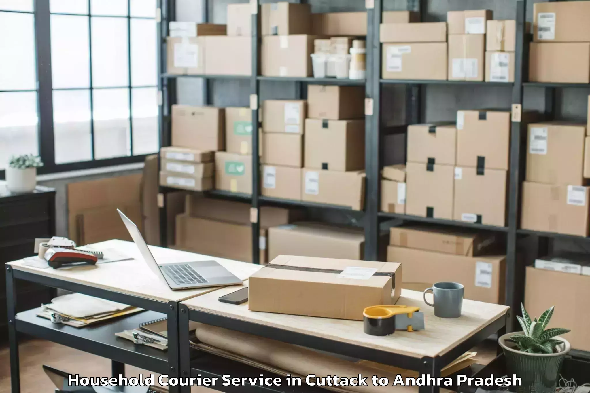 Reliable Cuttack to Bikkavolu Household Courier